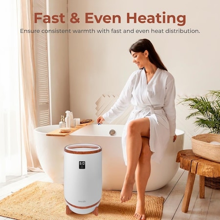 Serenelife Towel Warmer Bucket, with Customized Fragrance for Spa and Bathroom, Luxury Towel Heater Gifts for SLTLW300