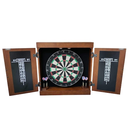 Time2Play Farmington Dartboard & Cabinet Set, Walnut TI3754440