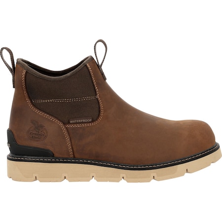 Georgia Boot Carbon Flex Wedge Chelsea Carbon Toe Work Boot, Brown, Size 11 GB00731