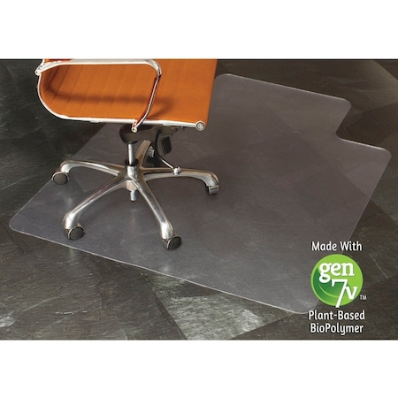 Es Robbins ESRobbins, Natural Origins Chair Mat With Lip For Hard Floors, 45 X 53, Clear 143012