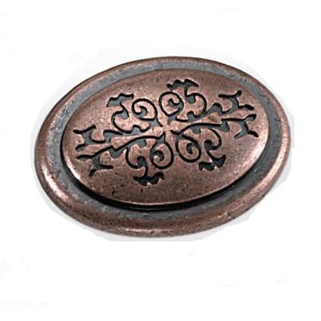 Grilltown 1.38 in. Oval Cimarron Knob - Antique Copper GR536955