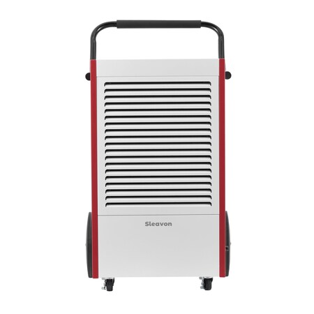 Edendirect 220 pt. 9,000 sq. ft. Powerful Dehumidifier for Basement in Red, w/ Drain Hose, CONT Run ZROL90-D037AE