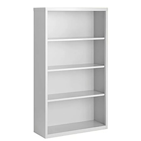 Steel Cabinets Usa Bookcase 52 in H, 36 in W, White, 4 Shelves BCA-365213-W