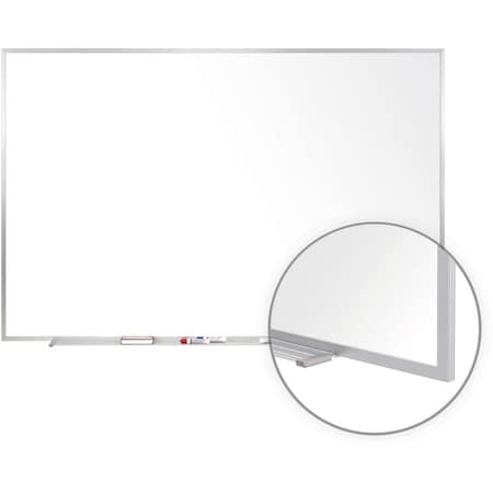 Ghent Dry Erase Board, Porcelain, 24 1/2 in, 36 1/2 in, Aluminum Frame, White, Matte M1-23-1