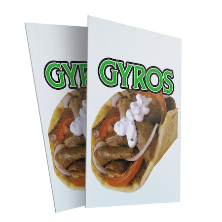 Signmission Gyros, Plastic Signs Only 24 Inch x 36 Inch, Corrugated Plastic, 2PK CSB-2436-2PACK-Gyros