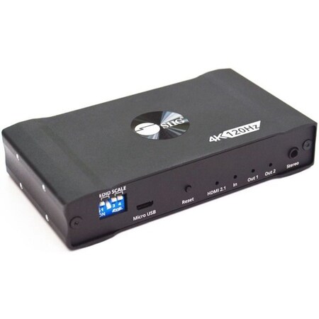 Siig DISTRIBUTES HDMI VIDEO AND AUDIO FROM A SINGLE SOURCE TO UP TO 2 HDMI DISPLAYS S CE-H27C11-S1