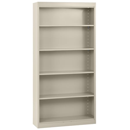 Sandusky Lee Welded Steel Bookcase, 36x12x72, Putty BA40361272-07