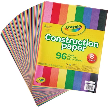 Crayola 9'' x 12'' Construction Paper, 96 Sheets 99-3000