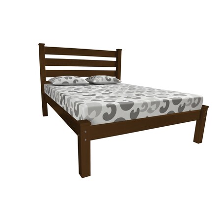 Homeroots Coffee Solid Wood Twin Bed Frame 546736