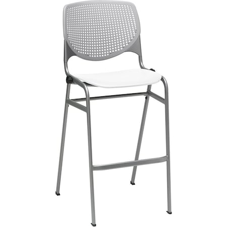 Kfi Poly Stack Barstool, Lt Grey Back BR2300-BP13-SP08