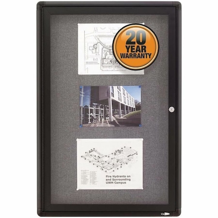 Quartet Enclosed Bulletin Board 36" x 24" 2363L