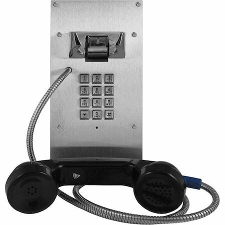 Viking Electronics VoIP Vandal Resistant Stainless Steel Panel Phone with Keypad Auto Dialer and Relay Control K-1900-8-IP