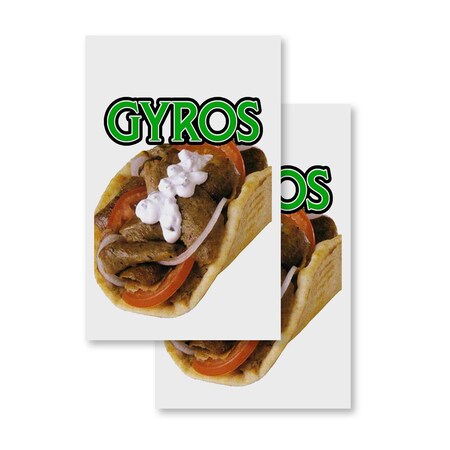 Signmission Gyros, Vinyl Decals Only 24 Inch x 36 Inch, Vinyl Decal, 2PK DSB-2436-2PACK-Gyros