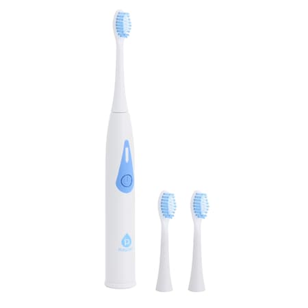 Pursonic Ultrasonic Electric Toothbrush in White with 3 Brush Heads TB20