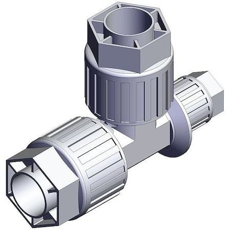 Smc High Purity Fitting, Reducer, PFA, Tee LQ3T6A-R6