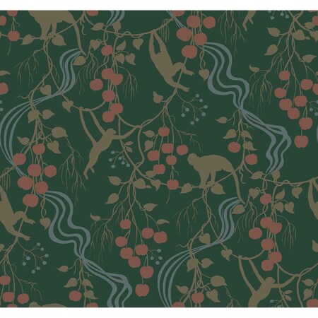 A-Street Prints Linden Dark Green Jungle Canopy Wallpaper 4147-80008