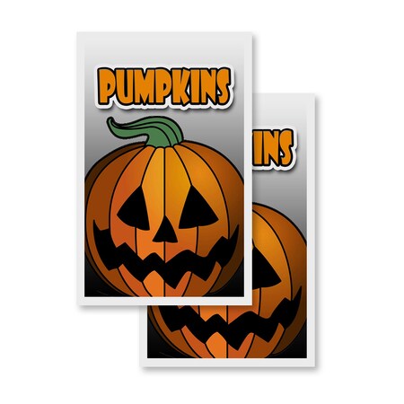 Signmission Pumpkins, Vinyl Decals Only 24 Inch x 36 Inch, Vinyl Decal, 2PK DSB-2436-2PACK-Pumpkins