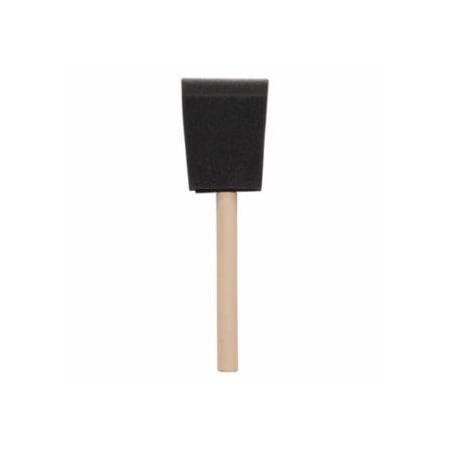 Linzer Foam Brush, 2 in W, Wood Handle, 50PK 449-8505-2