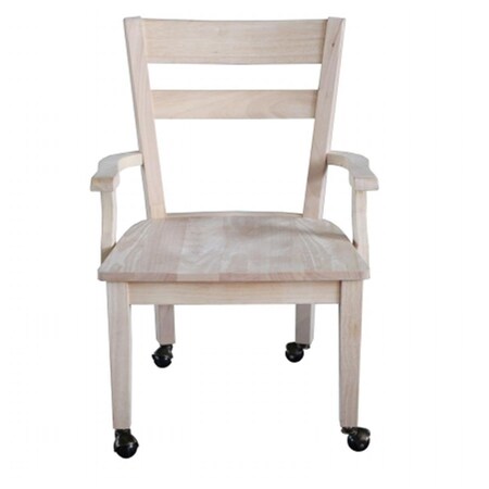 International Concepts Dining chair with casters Unfiinished C-226