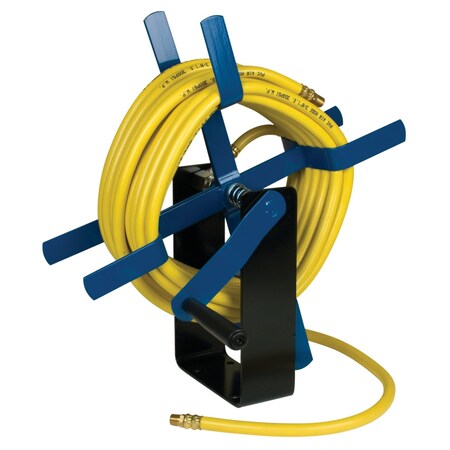 Performance Tool 50' Air Hose Reel, 300 PSI 3/8 in. Hose, Brass Valve, Wall Mount M610