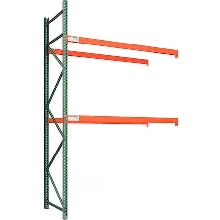 Global Industrial Bolted Teardrop Pallet Rack Add-On, 120"W x 48"D x 144"H, 5630 lbs Shelf Cap 412392