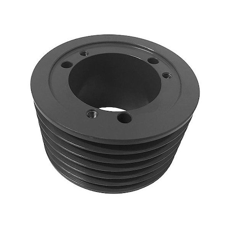 Zoro Select V-Belt Pulley, Cast Iron, 5 in OD 63V500SK