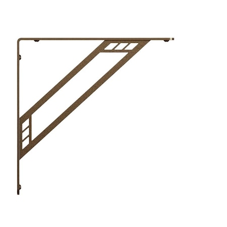 Shelf-Made Richland 201 Series Premium Decorative Shelf Bracket, 500 lb, 12 in L, 10 in H, Steel RP-201RC-12BRZ