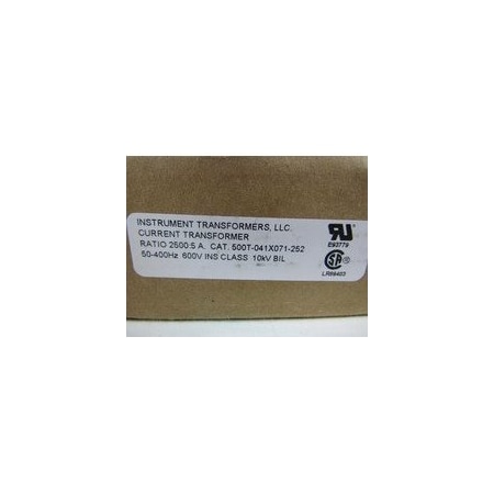 Kele & Associates Current Transformers 2500:5A 600V 50-400Hz EA 10KV 500T-041X071-252