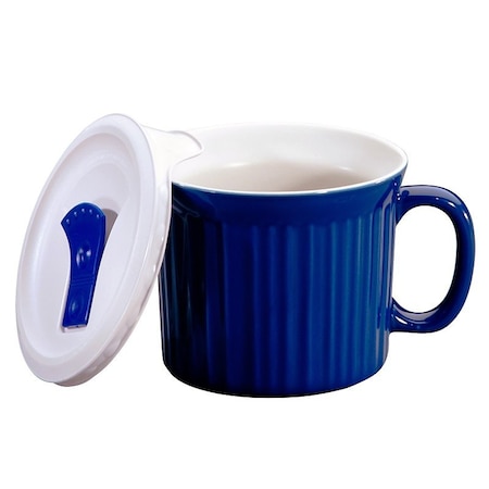 Corelle Meal Mug, 20 oz, Plastic/Stoneware, Blueberry 1105119