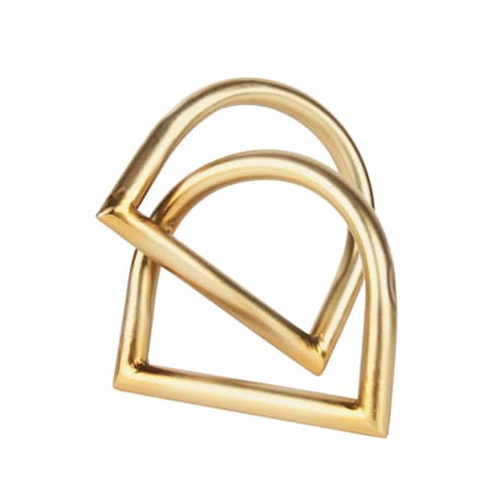 Homeroots 6" Gold Iron Abstract Modern Tabletop Sculpture 608707