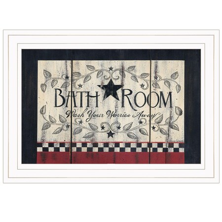 Homeroots Bathroom 2 White Framed Print Bathroom Wall Art 406523