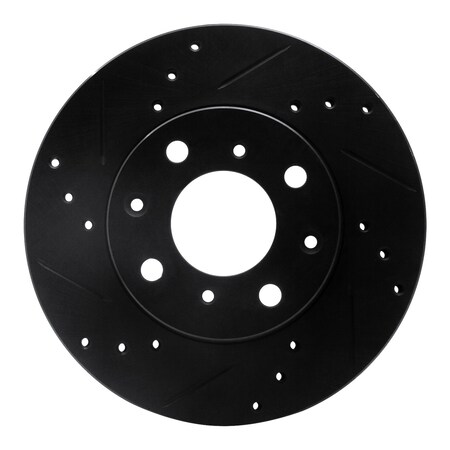 Dynamic Friction Co DFC Brake Rotor - Drilled and Slotted - Black 633-59018L