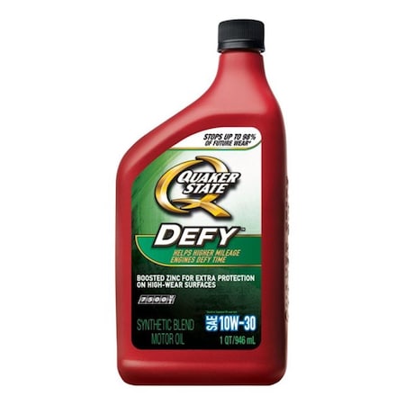 Quaker State 550043280 1 qt Defy SAE 10W30 Synthetic Motor Oil, 6PK 8111866