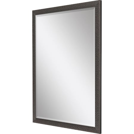 Homeroots 31" Dark Brown Solid Wood Framed Accent Mirror 632827