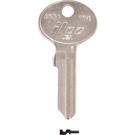 Ilco Wind Nickel Plated Mailbox Key 1634, 10PK IAL00000582