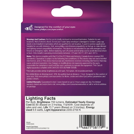 Signify Ultra Definition 60W Equivalent A15 Medium LED Light Bulb, 2PK 581199