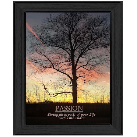Homeroots Passion 3 Black Framed Print Wall Art 405360