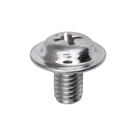 Auveco Phillips Pan Washer Head License Plate Screw M5-0.8 x 8mm - Zinc, 100PK 23868