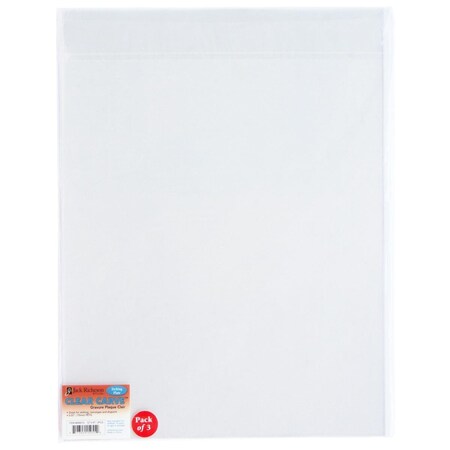 Jack Richeson Clear Carve Etch Plates, 12 x 16 in., 3PK 1591299
