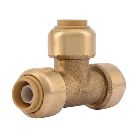 Sharkbite Tee, Brass, Push-Fit 1/2", 3/8", 3/8" U360LF