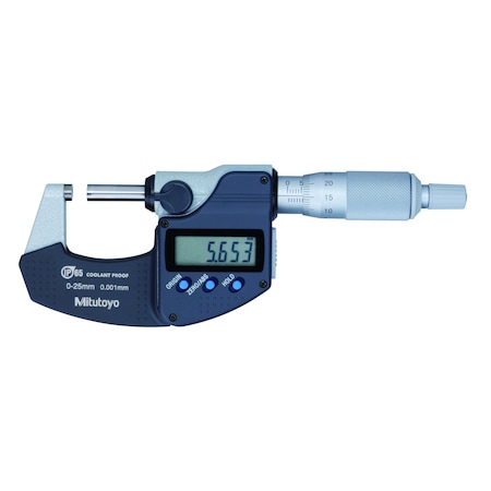 Mitutoyo Digimatic Outside Micrometer, 0-25mm, .001mm, O, RS 293-230-32