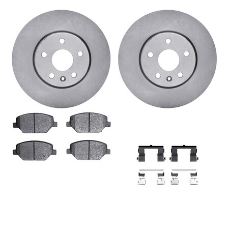 Dynamic Friction Co DFC Brake Rotor with 5000 Brake Pads and Hardware Kit 6512-46382