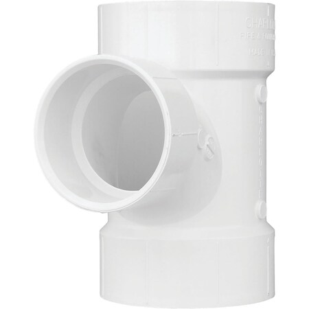 Charlotte Pipe And Foundry 4'' x 3'' Reducing Sanitary PVC Tee PVC 00401 2000HA