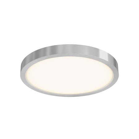 Dals Lighting Delta 10'' Round Indoor/Outdoor LED Flush Mount, Satin Nickel CFLEDR10-CC-SN