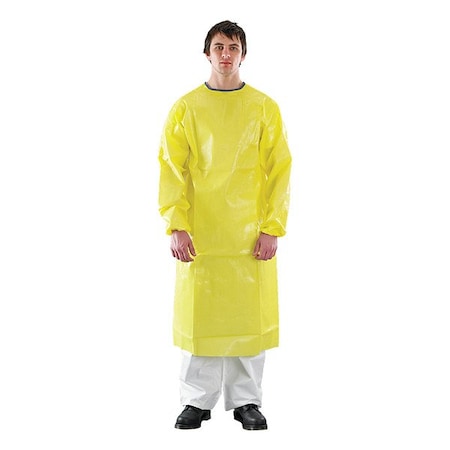 Ansell Apron with Sleeves, 3XL, Sleeve, Yellow Y30T214