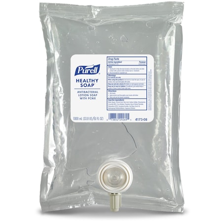 Purell Hand Soap, Series CS2, 1,000 mL, Lotion, Pleasant, Antibacterial, Antimicrobial, 8 PK 4173-08