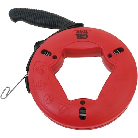 Gardner Bender UpperHand Series Fish Tape, 18 in Tape, 65 ft L Tape, Carbon Steel Tape, Red Case FTS-65R