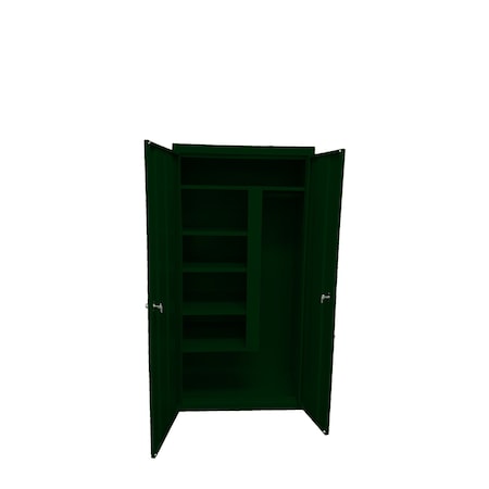 Steel Cabinets Usa Storage Cabinet, 72 in H, 36 in W, Hunter Green, 5 Shelves AF-361-H GRN