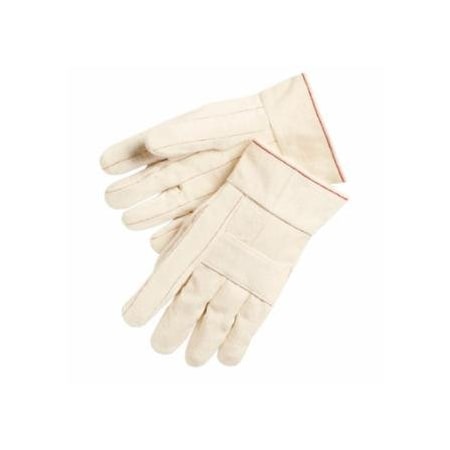 Mcr Safety Hot Mill Gloves, Large, Natural, 24 oz Cotton, Gauntlet Cuff, 12PK 127-9124G