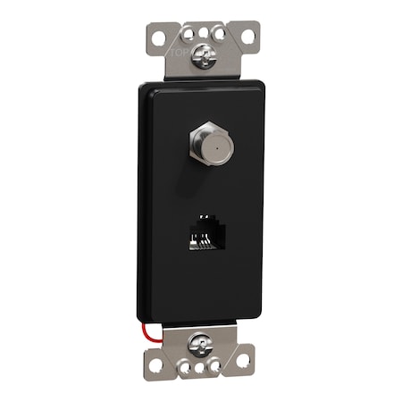 Square D Tv/Telephone Socket, X Series, F Connect SQR87CT1BK
